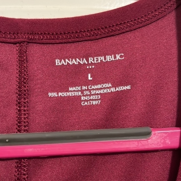 Scoop neck sleeveless maroon banana republic factory top size L Fits like XL - Picture 2 of 4